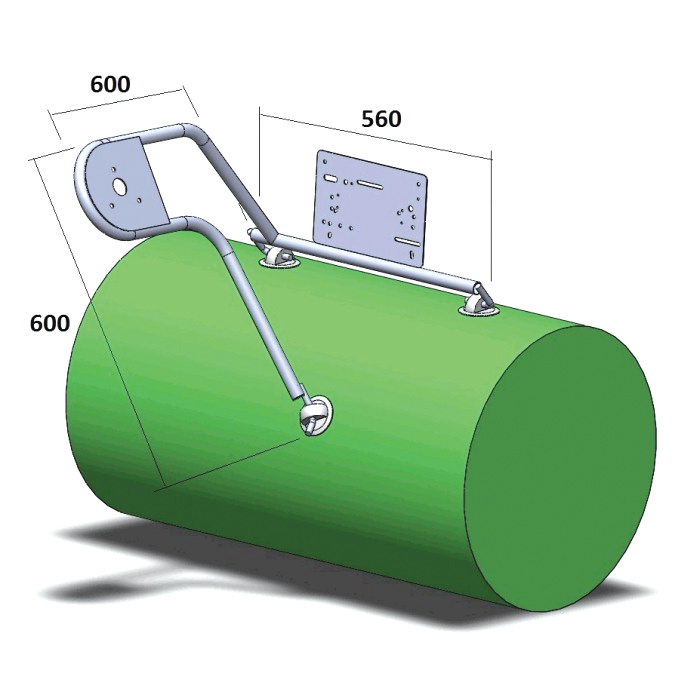Стойка рулевая с креплением на баллон надувной лодки 25мм в Орехово-Зуево