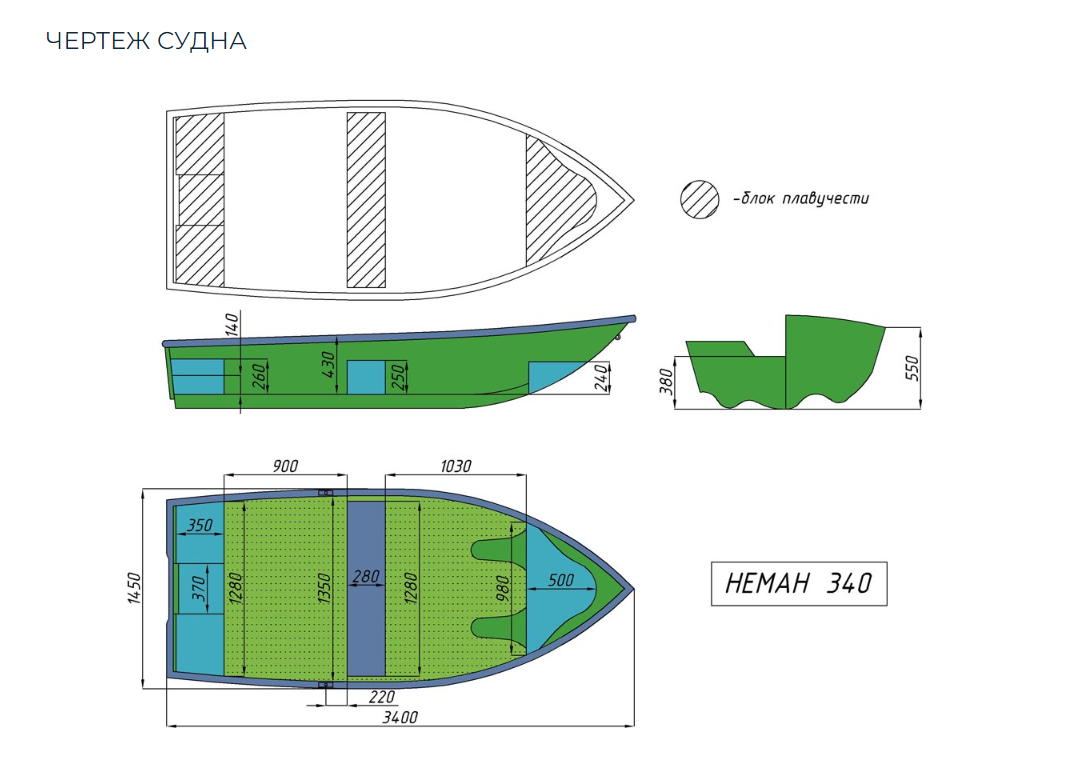 Стеклопластиковая лодка Neman-340 (тримаран) в Орехово-Зуево