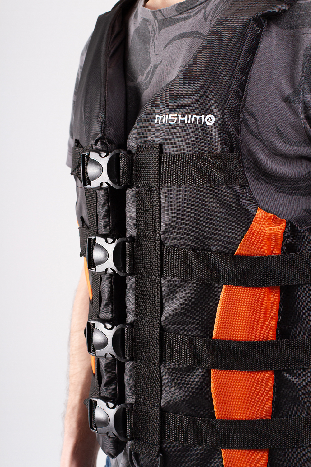 Жилет спасательный MISHIMO PRO Премиум качества Черно-оранжевый в Орехово-Зуево