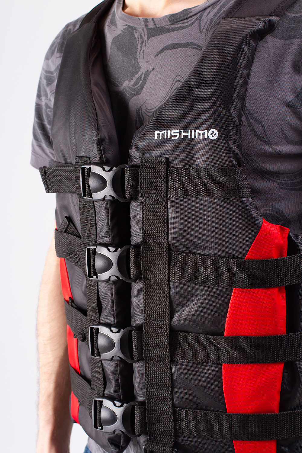 Жилет спасательный MISHIMO PRO Премиум качества Черно-красный в Орехово-Зуево